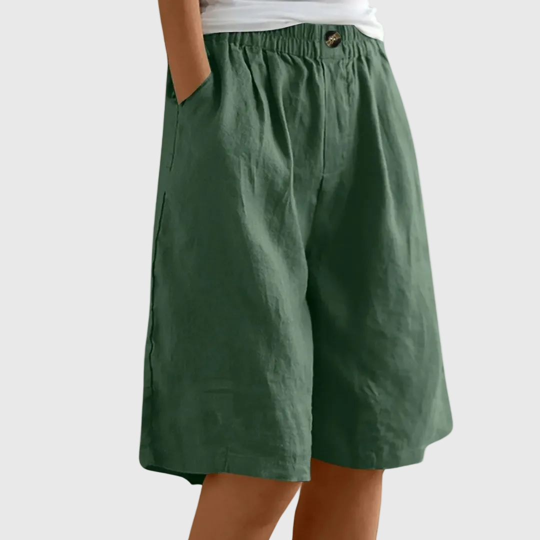 Marie -  Loose Fit Elastic Waist Shorts