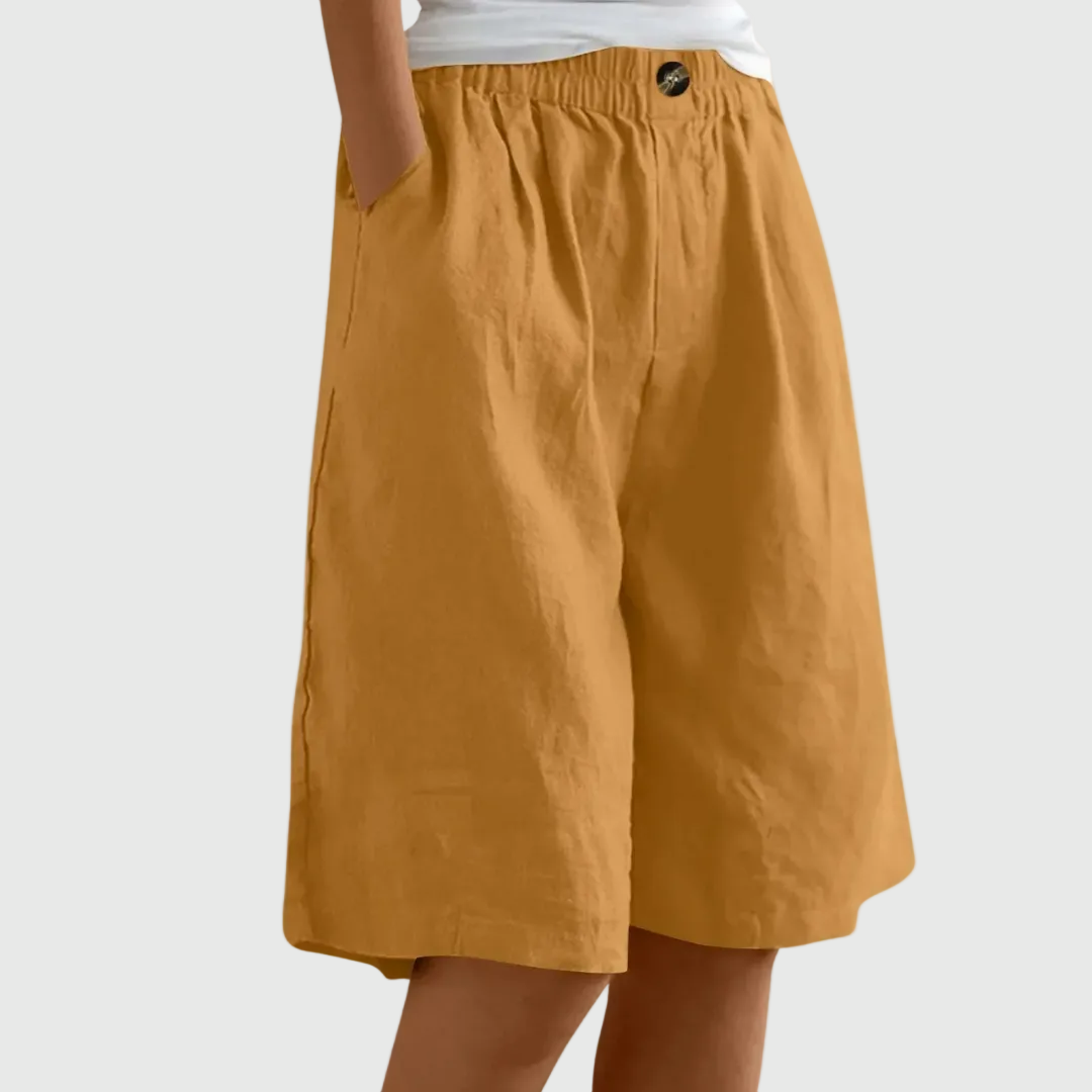 Marie -  Loose Fit Elastic Waist Shorts