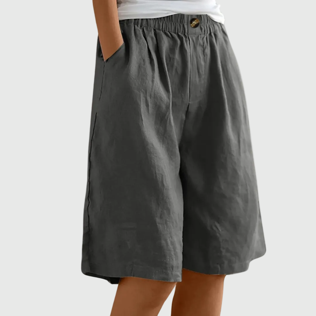 Marie -  Loose Fit Elastic Waist Shorts