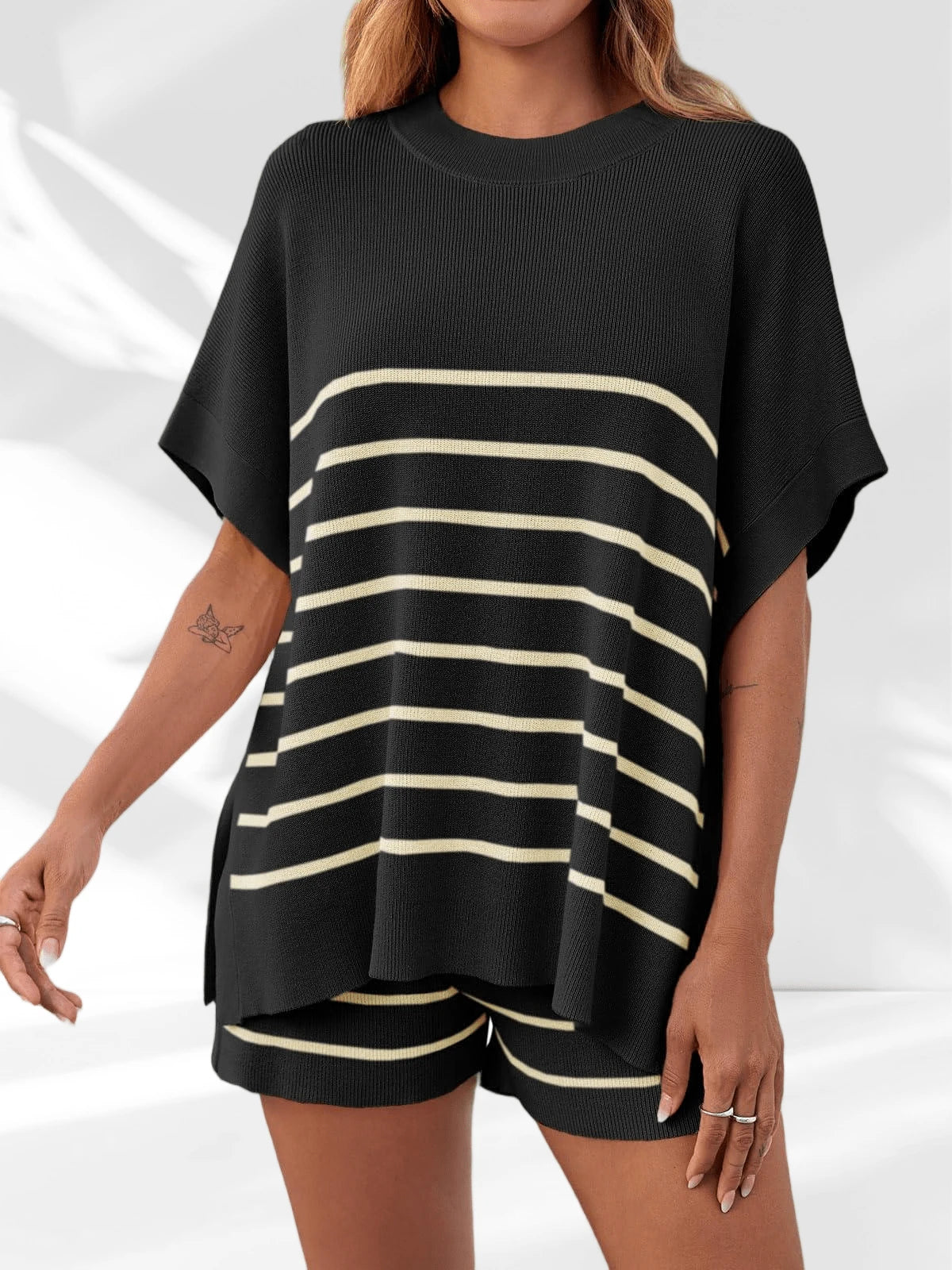 Women's Striped Two Piece Set