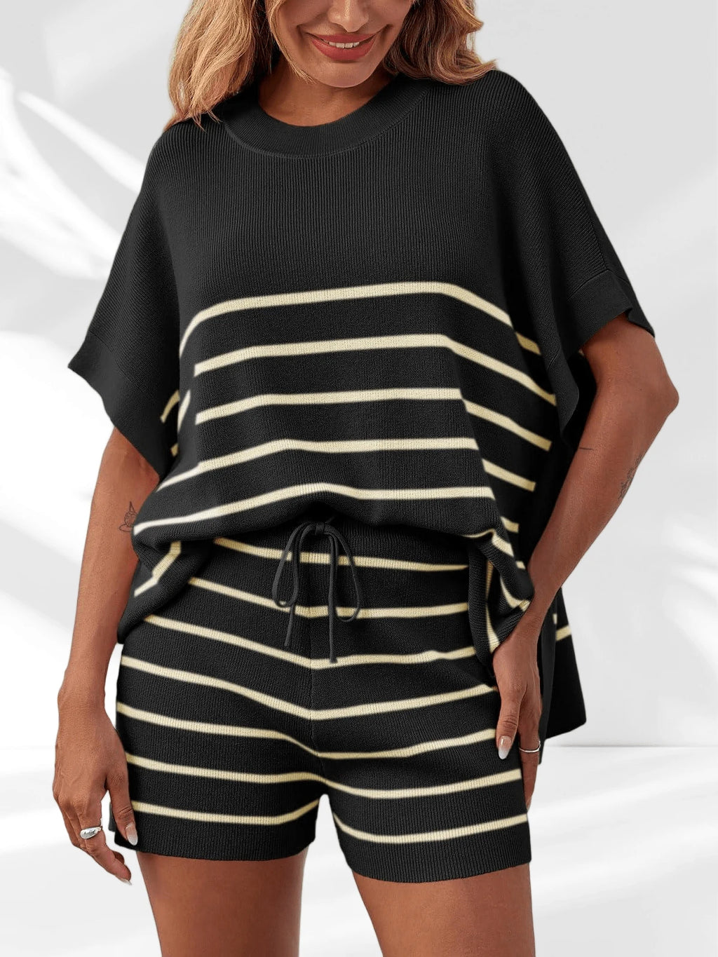 Women's Striped Two Piece Set