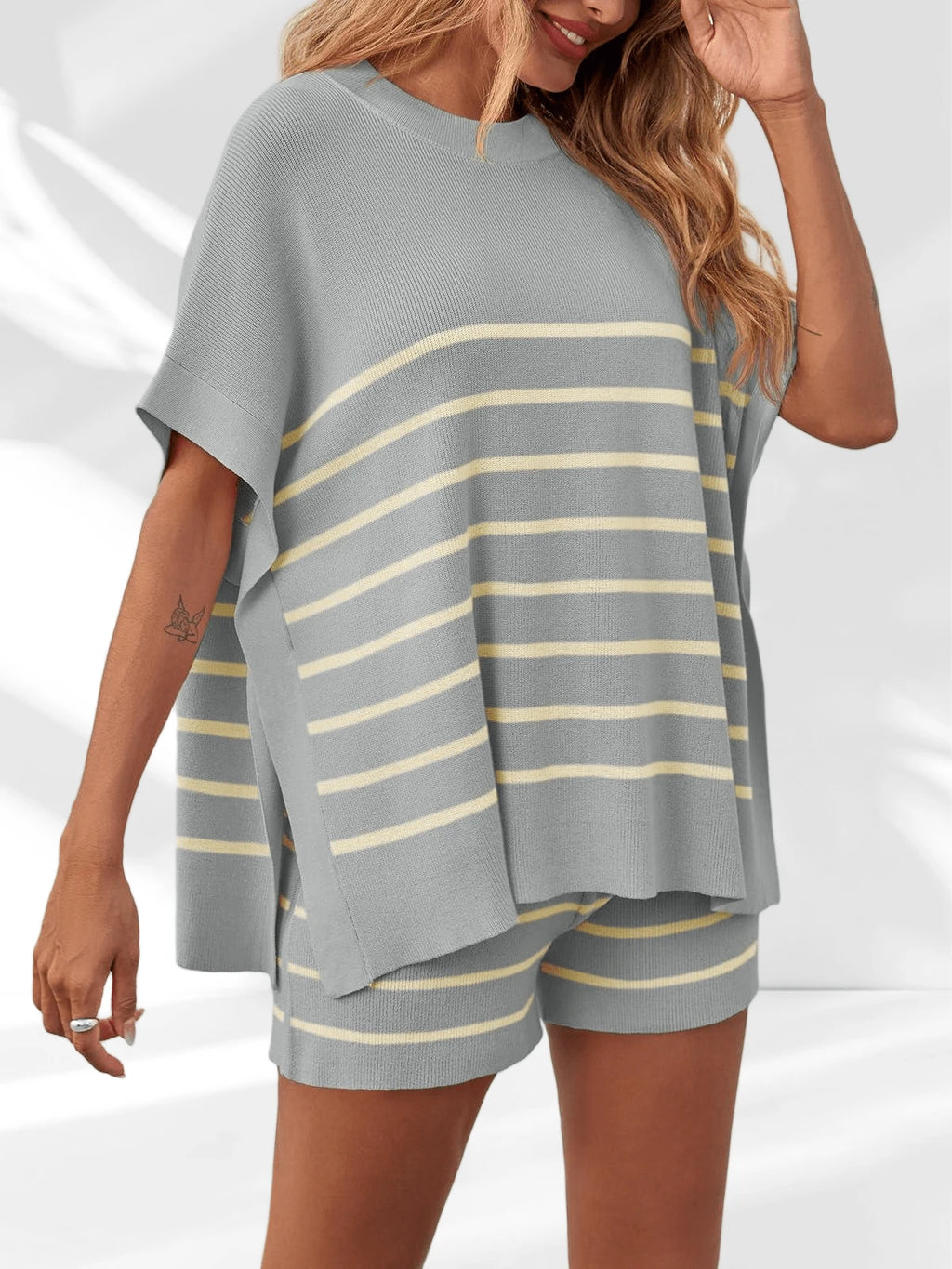 Women's Striped Two Piece Set
