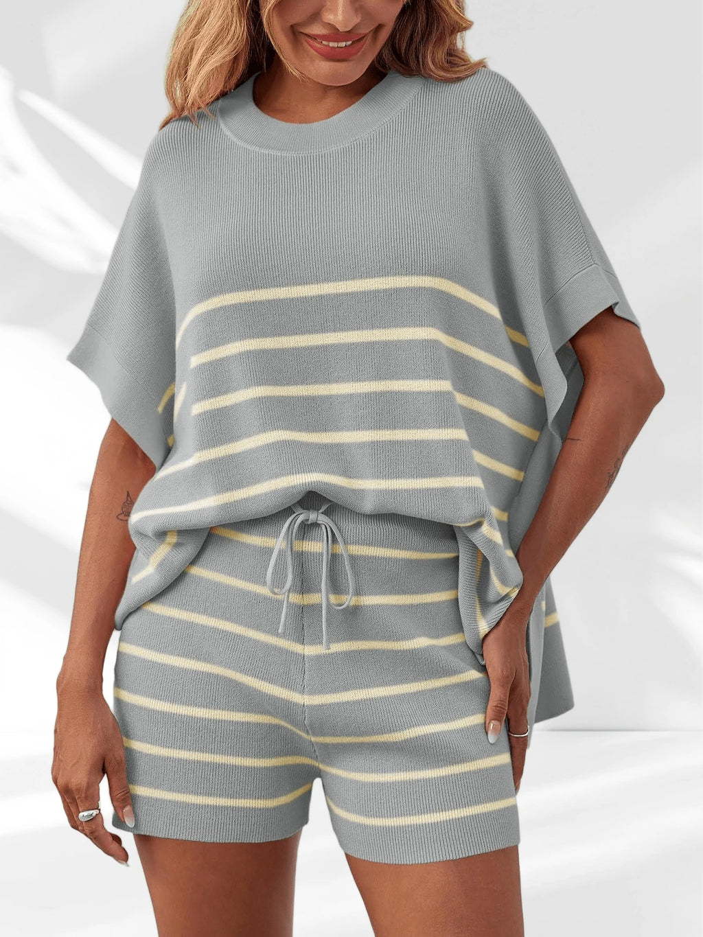 Women's Striped Two Piece Set
