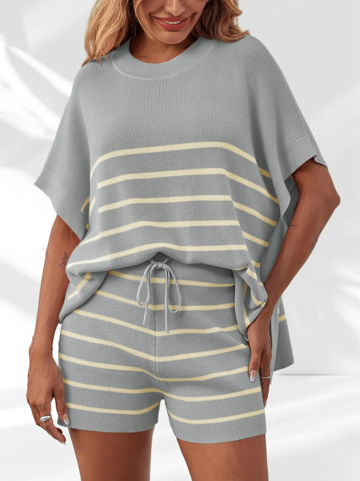 Women's Striped Two Piece Set