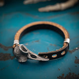 Raven Leather Adjustable Bracelet