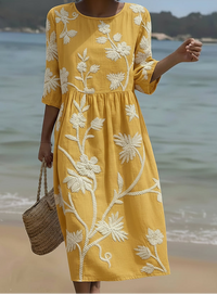 Casual Women's Dress with Floral Print