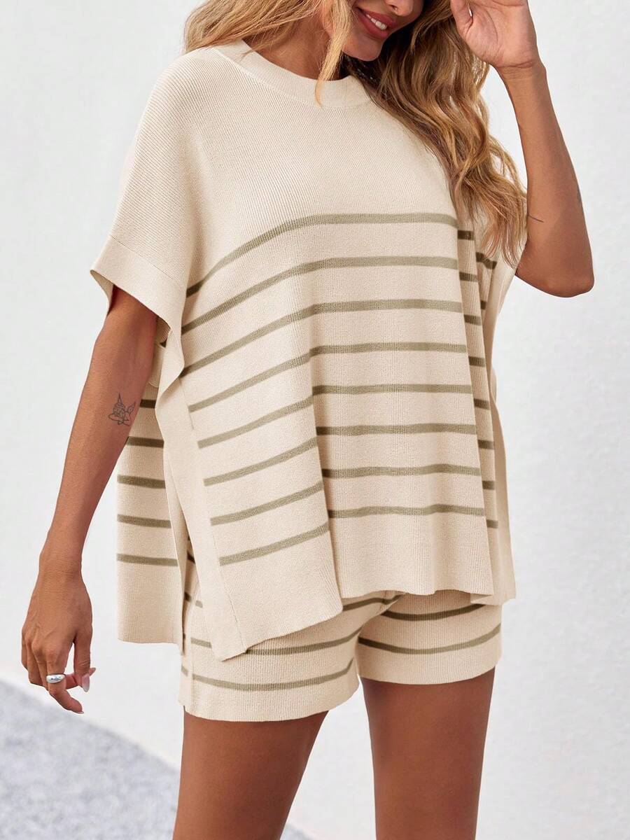 Women's Striped Two Piece Set