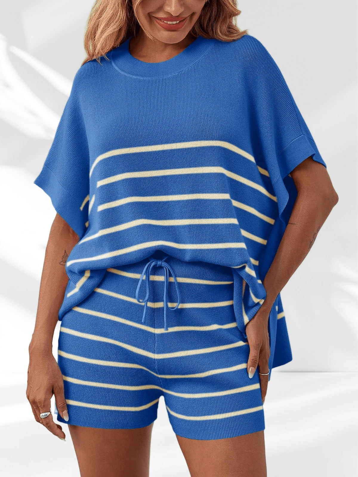 Women's Striped Two Piece Set