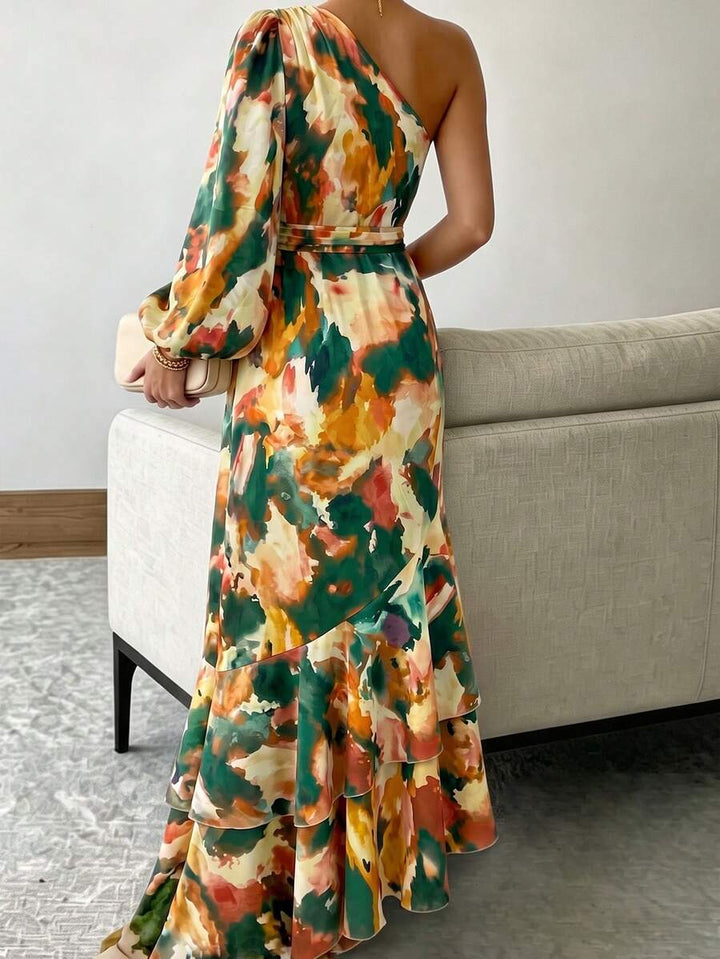 Joya - Elegant Ruffle Hem Summer Dress