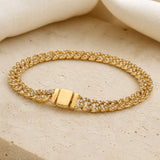 Pave Cuban Gold Bracelet