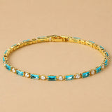 Turquoise Crystal Tennis Bracelet