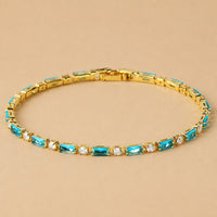 Turquoise Crystal Tennis Bracelet