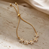 Gold Crystal Daisy Bracelet