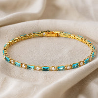 Gold Natural Turquoise Bracelet