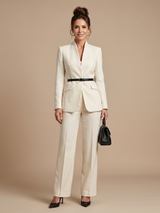 Delta - Structured Stand Collar Tailored Suit
