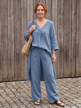 Onyx - Loose Tunic Top Wide Leg Pant Set