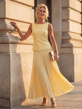 Rhodes - Structured Bodice Pleated Skirt Set