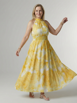 Sylin™ - Gathered Halter Midi Dress
