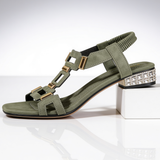 Odette - Crystal Heel Sandals