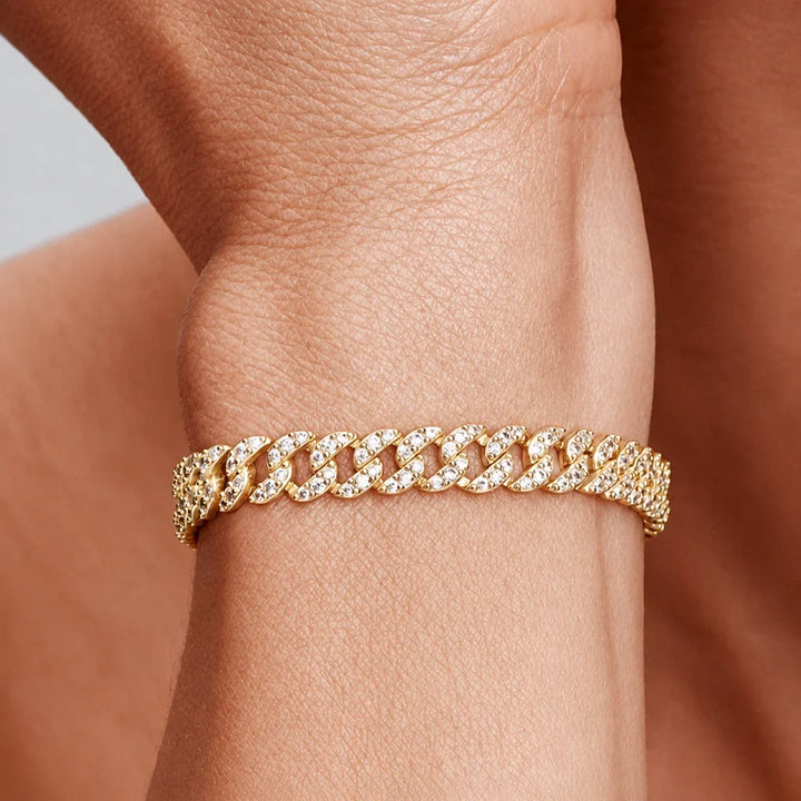 Pave Cuban Gold Bracelet