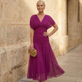 Fiona - Elegant Fuchsia Dress