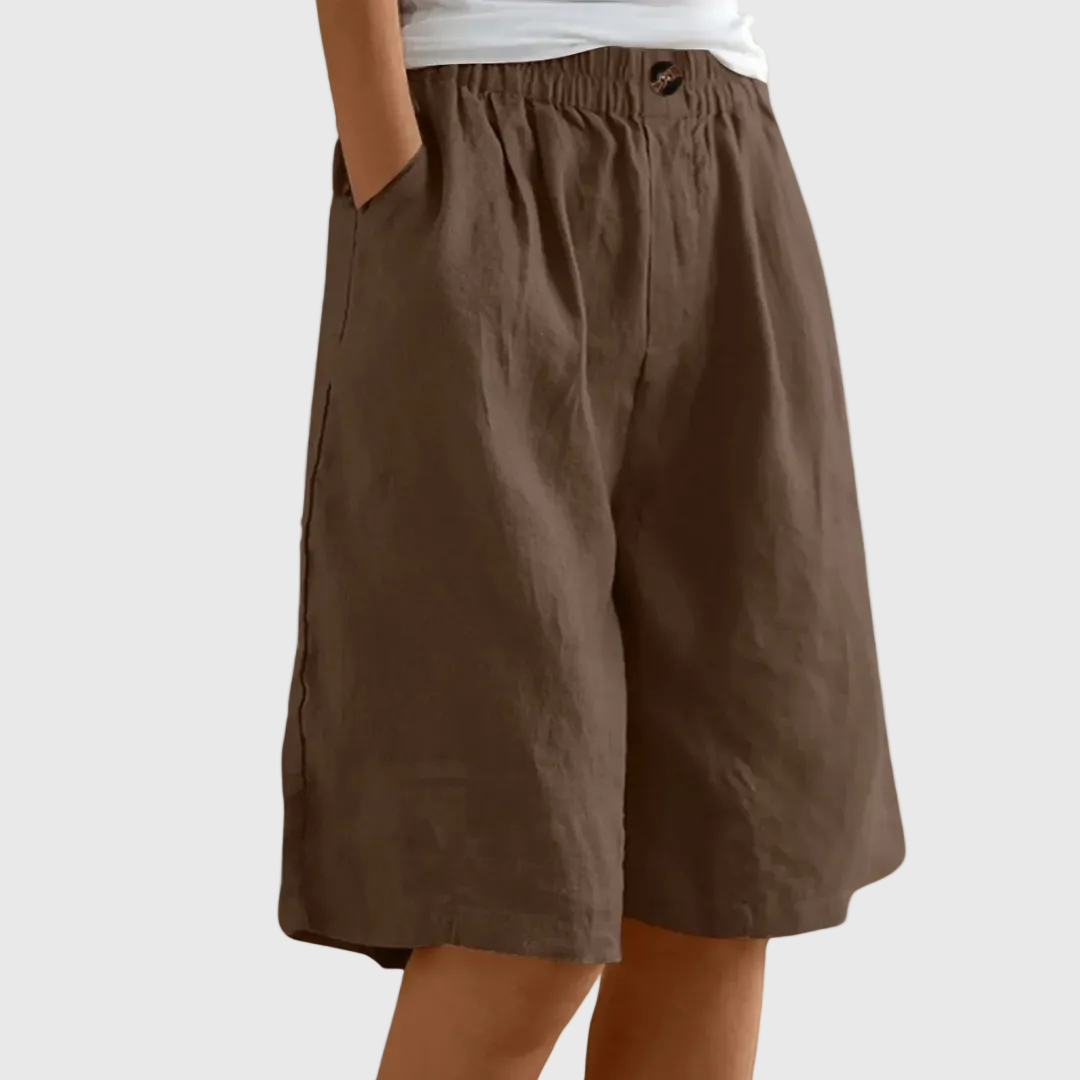 Marie -  Loose Fit Elastic Waist Shorts