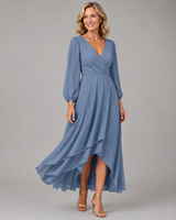Mia™ - Elegant V-neck Long Dress