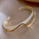 White Opal Elegant Gold Bracelet
