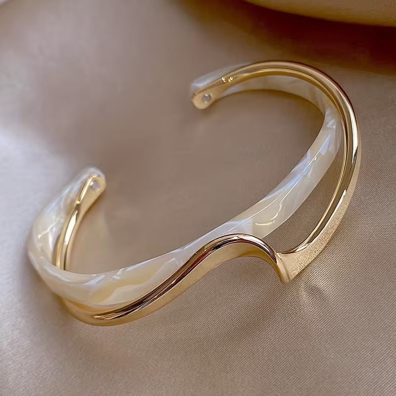 White Opal Gold Bracelet