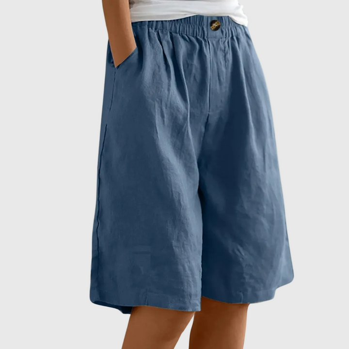 Marie -  Loose Fit Elastic Waist Shorts