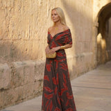 Poppy - Elegant Leaf Dress