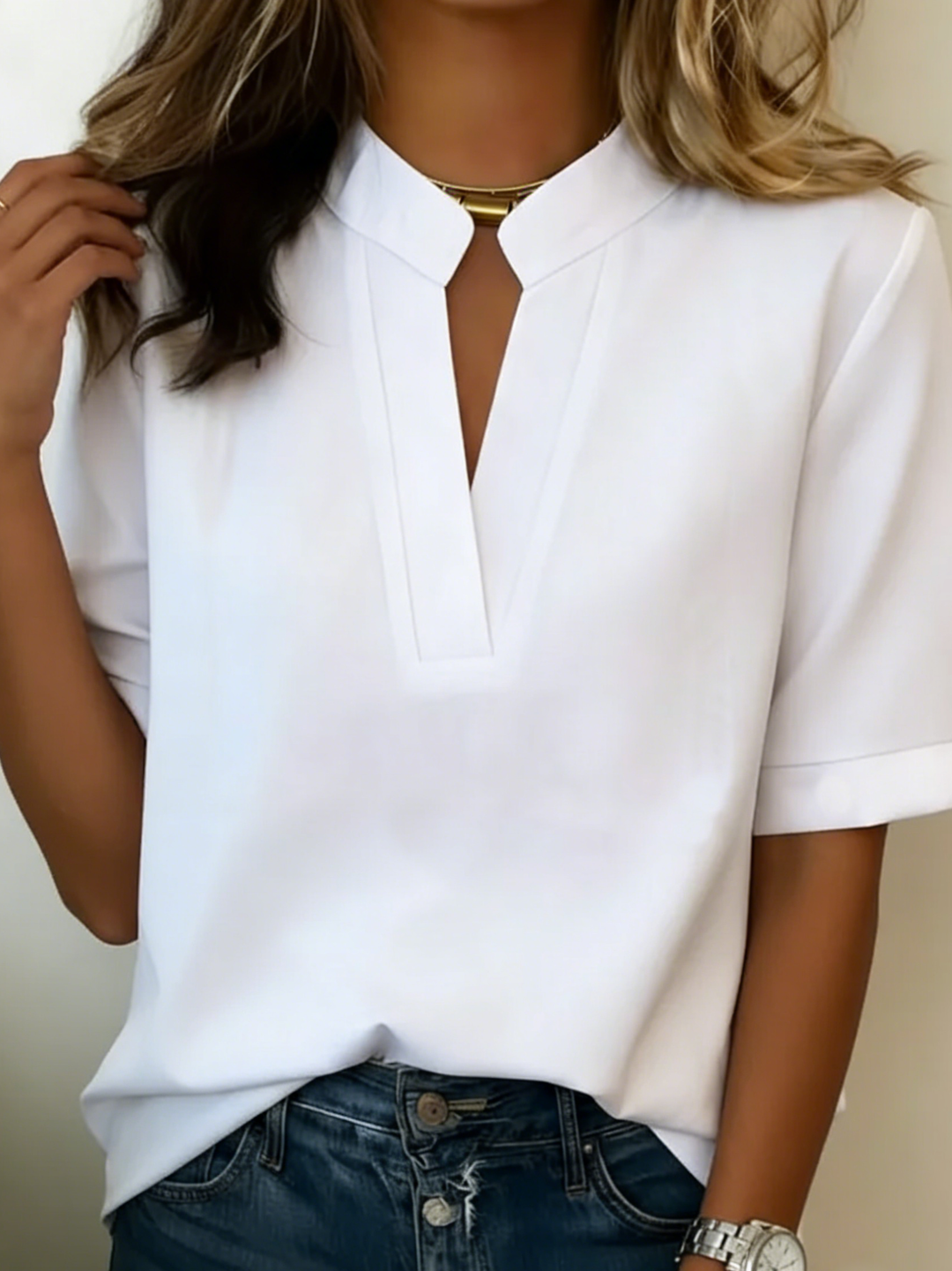 Sherie - Chic V-Neck Blouse