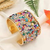 Colorful Inlaid Crystals Bracelet