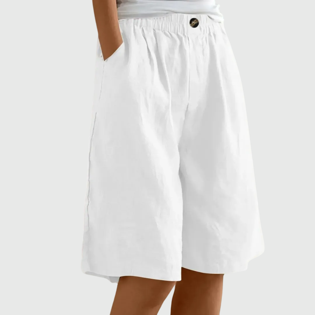 Marie -  Loose Fit Elastic Waist Shorts