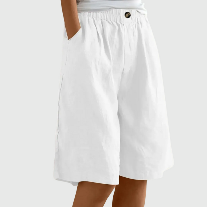 Marie -  Loose Fit Elastic Waist Shorts