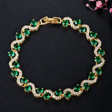 Emerald Crystal Gold Bracelet