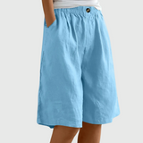 Marie -  Loose Fit Elastic Waist Shorts