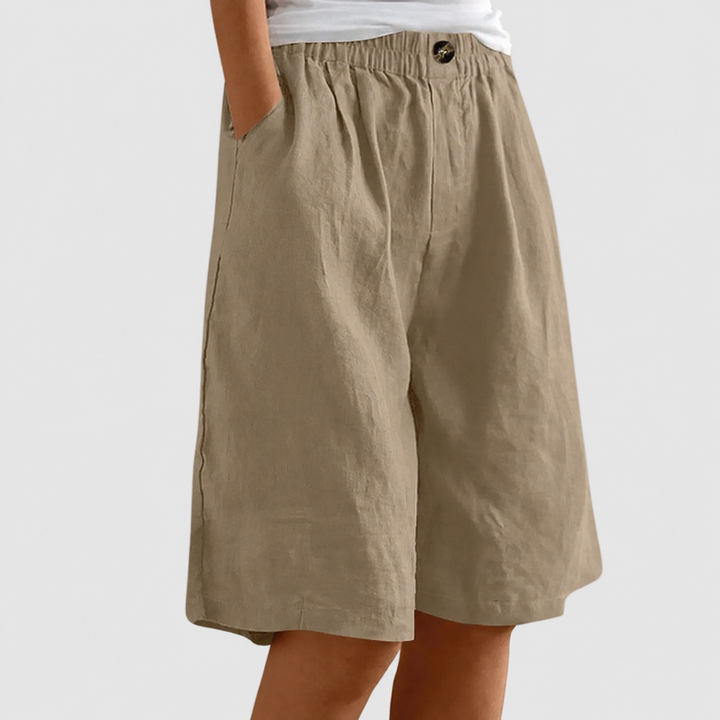 Marie -  Loose Fit Elastic Waist Shorts