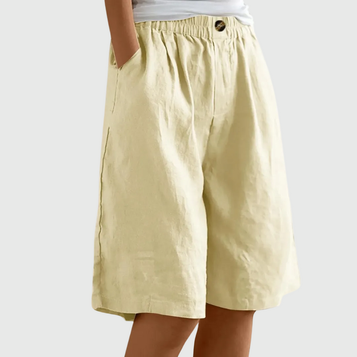Marie -  Loose Fit Elastic Waist Shorts