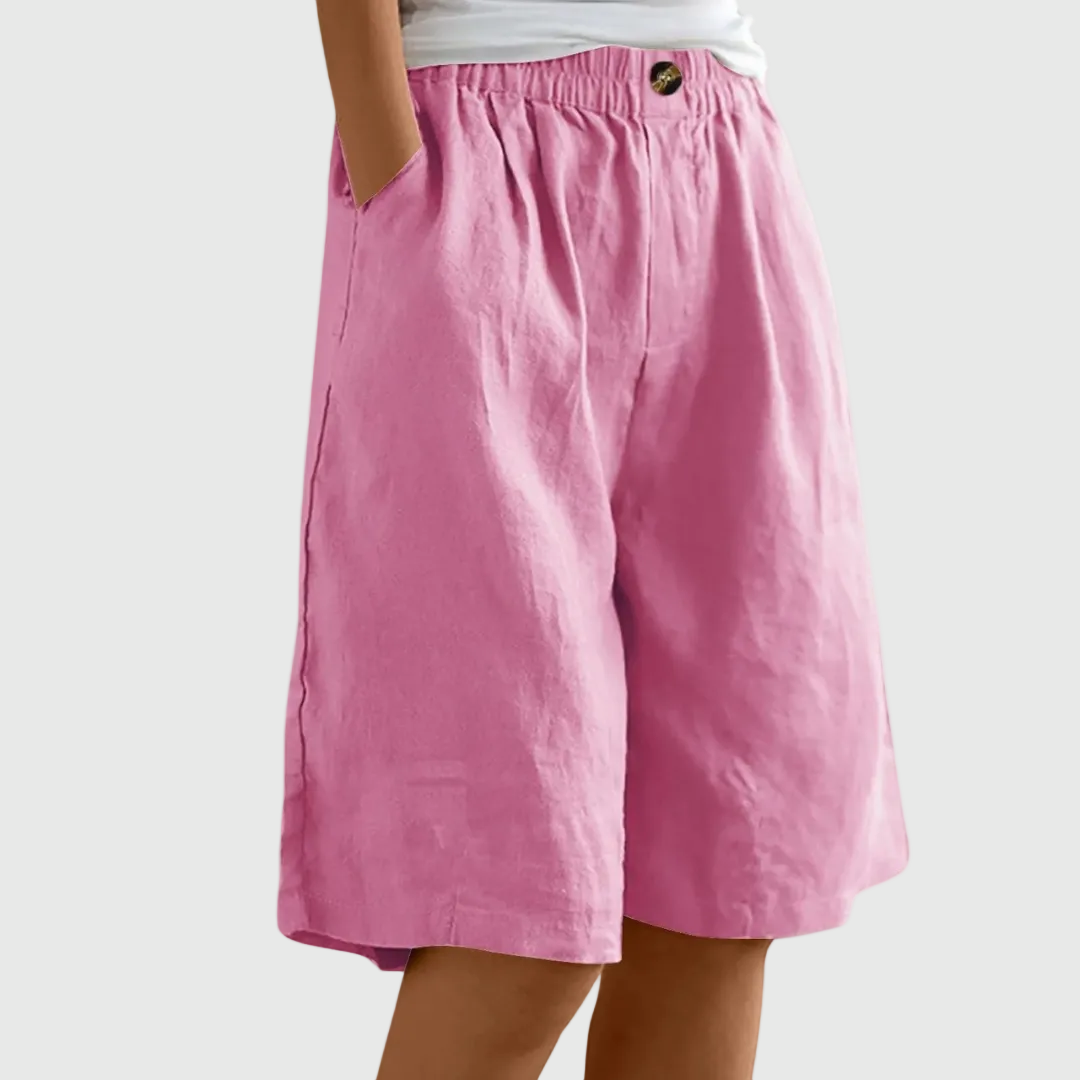 Marie -  Loose Fit Elastic Waist Shorts