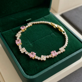 Blush Squares Tennis Bracelet