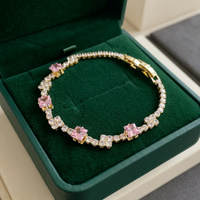 Blush Squares Tennis Bracelet