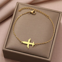 Irregular Gold Airplane Bracelet