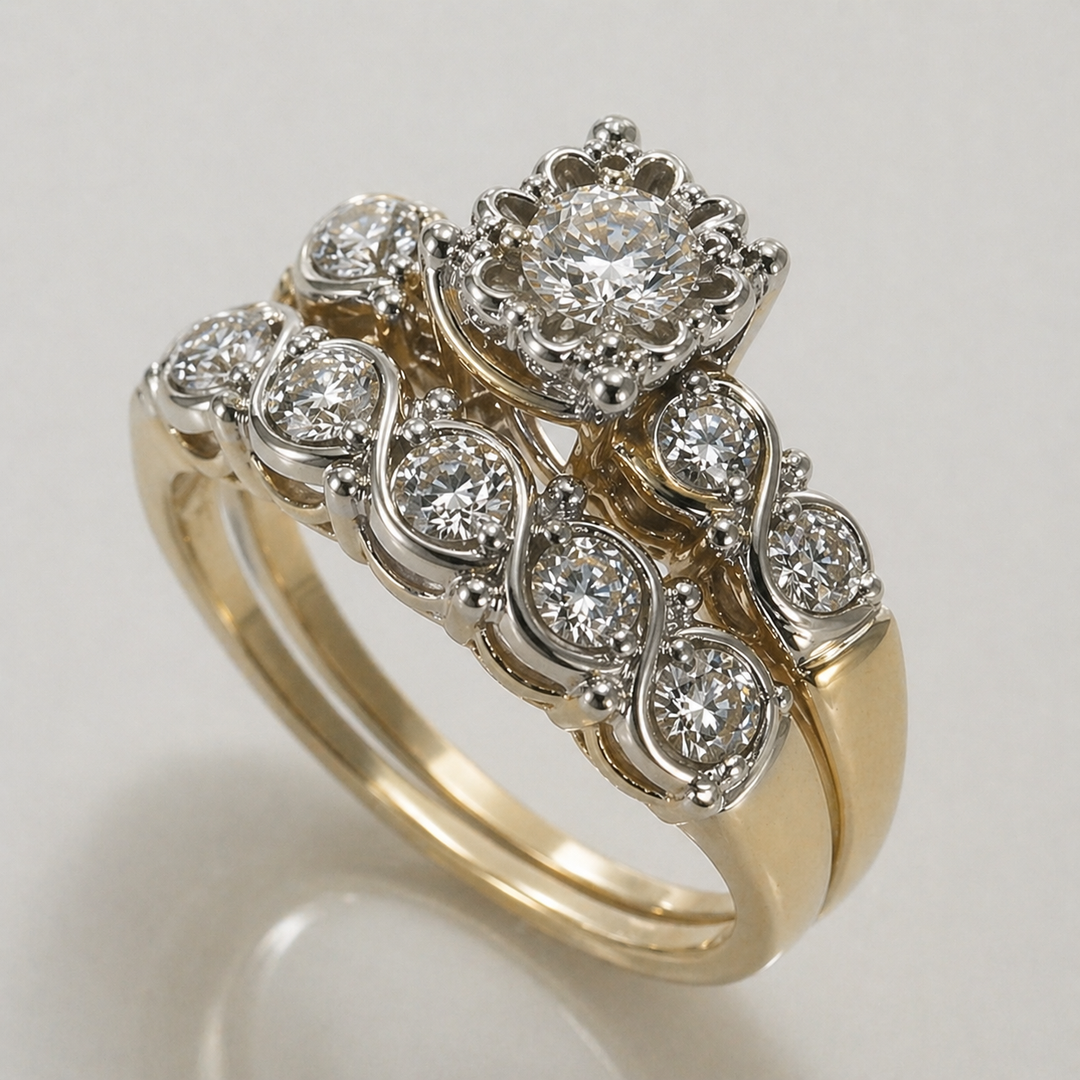 Vintage Gold Sparkle Ring