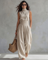 Maria - Elegant Wide Leg Pants and Top Set