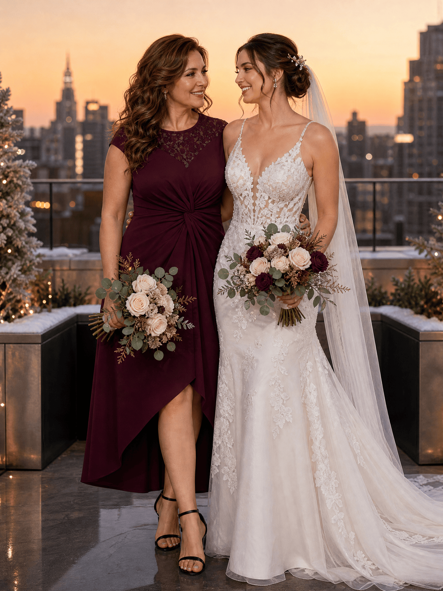 See-through Crepe Cap Sleeve Wedding Guest Dress