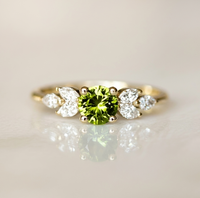 Vintage Olive Zirconia Ring