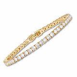Crystals Tennis Gold Bracelet