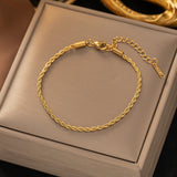 Twisted Chain Gold Bracelet