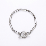 Link T-Bar White Gold Bracelet